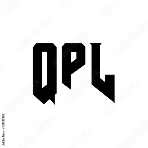 QPL letter logo design for technology company. QPL logo design black and white color combination. QPL logo, QPL vector, QPL design, QPL icon, QPL alphabet. QPL typography logo design.