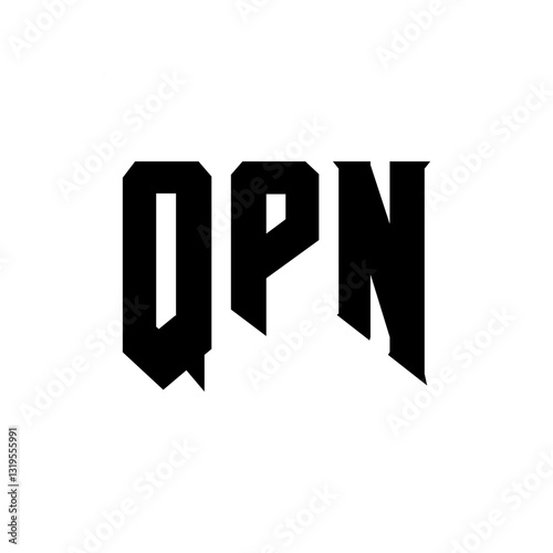 QPN letter logo design for technology company. QPN logo design black and white color combination. QPN logo, QPN vector, QPN design, QPN icon, QPN alphabet. QPN typography logo design.