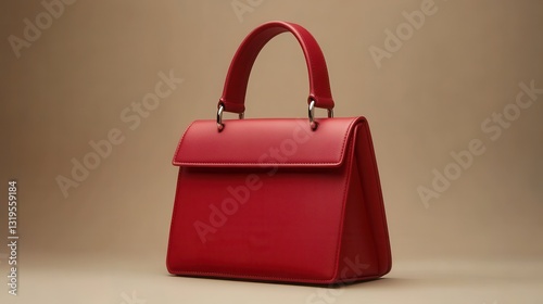 A sleek, crimson handbag, its silhouette accentuated by a neutral backdrop, stands poised to become the perfect accessory for any ensemble, from chic evening wear to everyday essentials