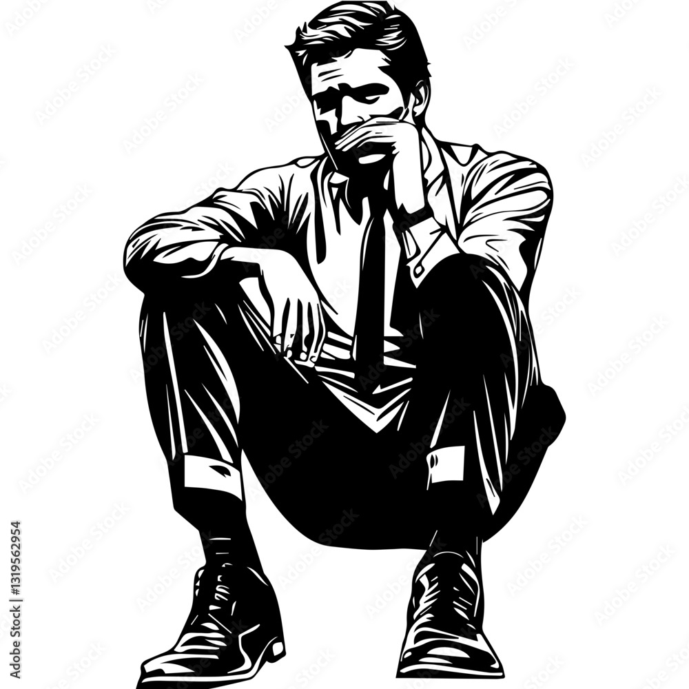 businessman in suite in various positions businessman in suite in various positions