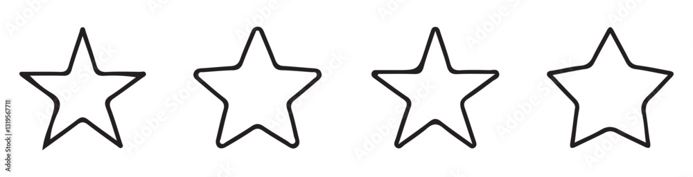 Sparkle symbol collection. Star icon set. Stars in modern simple flat style. Vector illustration EPS 10