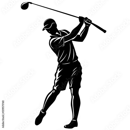 golfer hitting ball