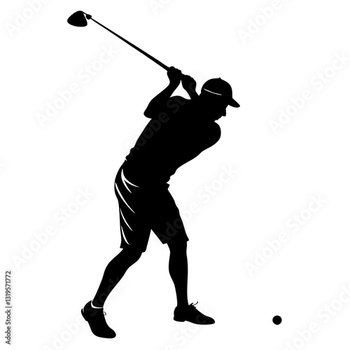 golf player silhouette
