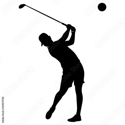 golf player silhouette