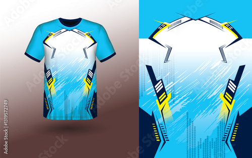 t-shirt sport design template, t-shirt mockup abstract grunge sport jersey design for cricket, football soccer, racing, sports, running soccer jersey. uniform front view, template, vector, soccer, spo