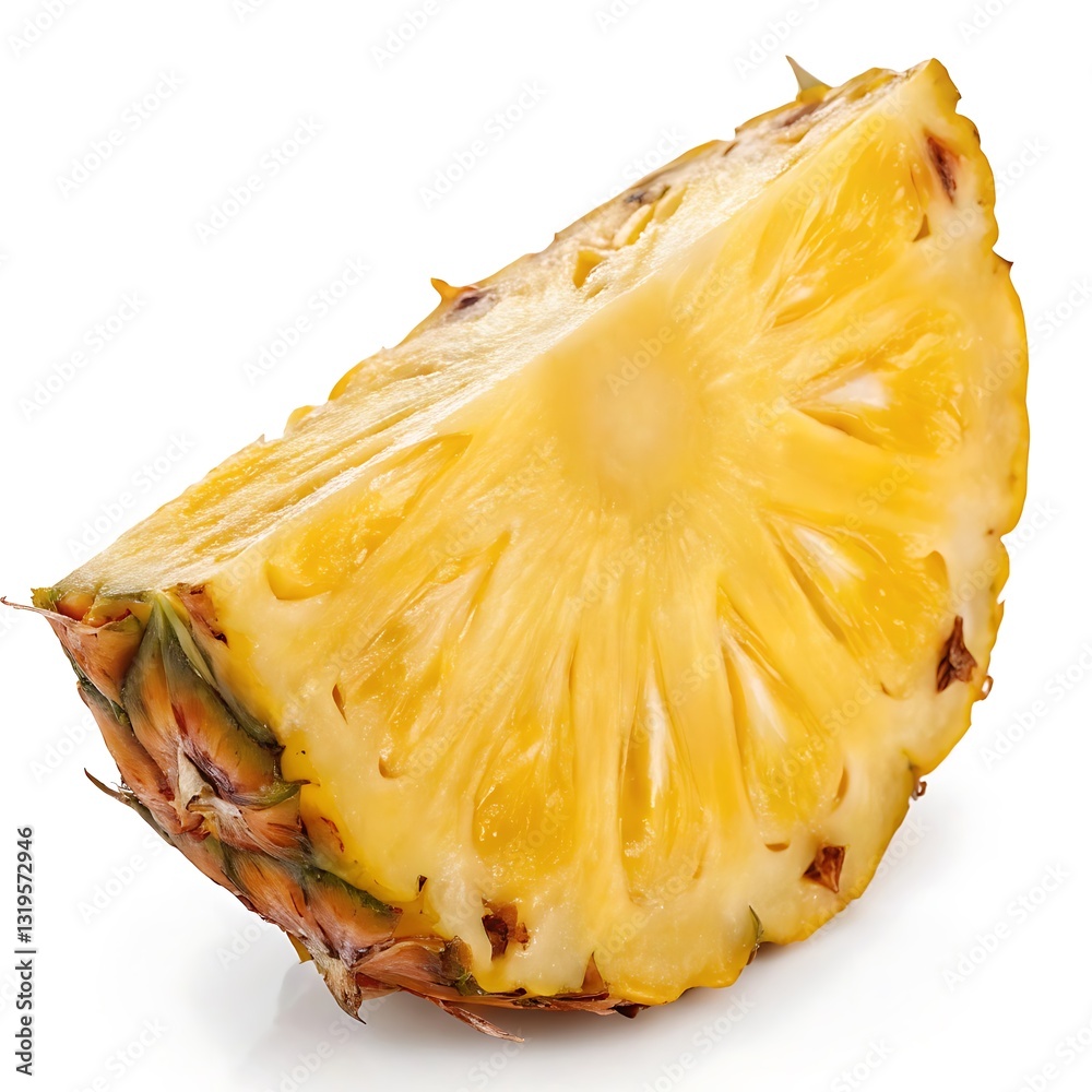 cut pineapple fruit piece isolated on transparent background cut pineapple fruit piece isolated on transparent background