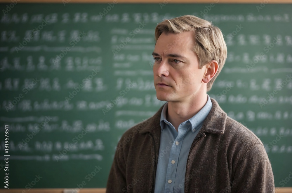 Portrait of a scientist's teacher at a higher educational institution. Portrait of a scientist's teacher at a higher educational institution.