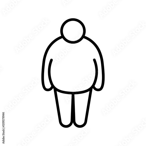 overweight icon color editable on white background