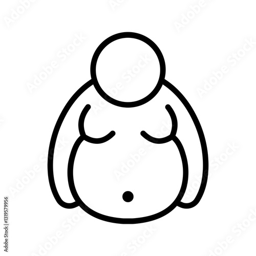 overweight icon color editable on white background