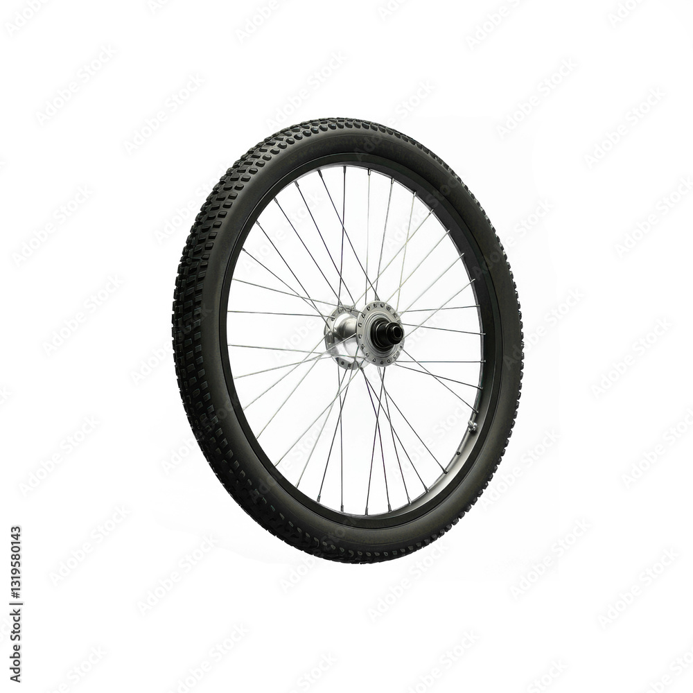 Naklejka premium bicycle wheel isolated on trasnparent background