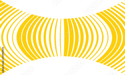 abstract trendy yellow big to small squeeze line pattern perfect for background.