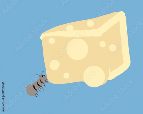 vector illustration of a cheese