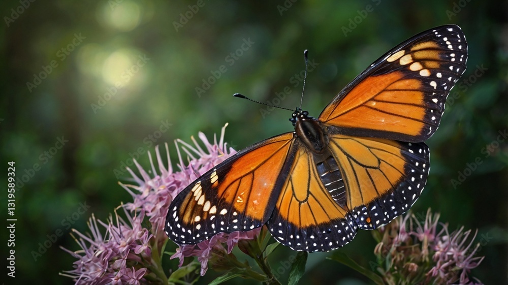 Fototapeta premium butterfly on flower