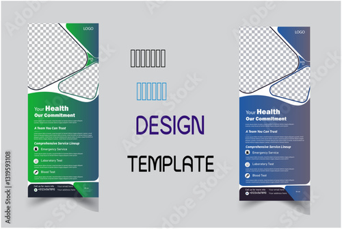 Corporate roll up banner design template