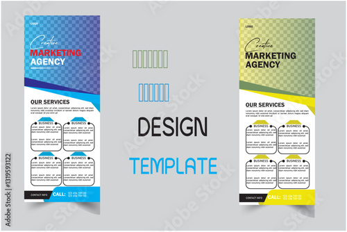 Corporate roll up banner design template