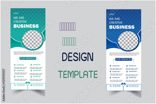 Corporate roll up banner design template