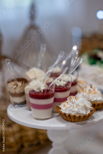 luxury wedding candy bar sweets on the table