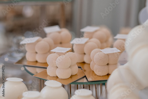 luxury wedding candy bar sweets on the table