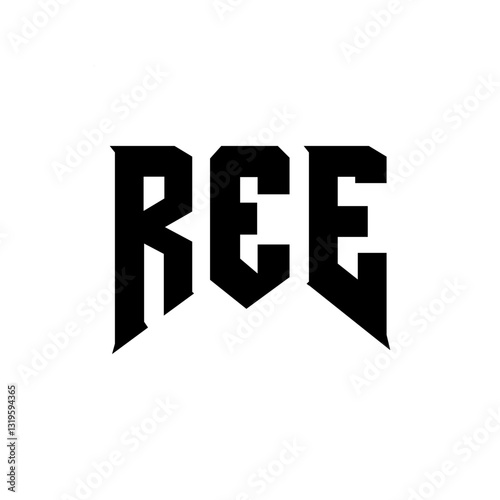 REE letter logo design for technology company. REE logo design black and white color combination. REE logo, REE vector, REE design, REE icon, REE alphabet. REE typography logo design.