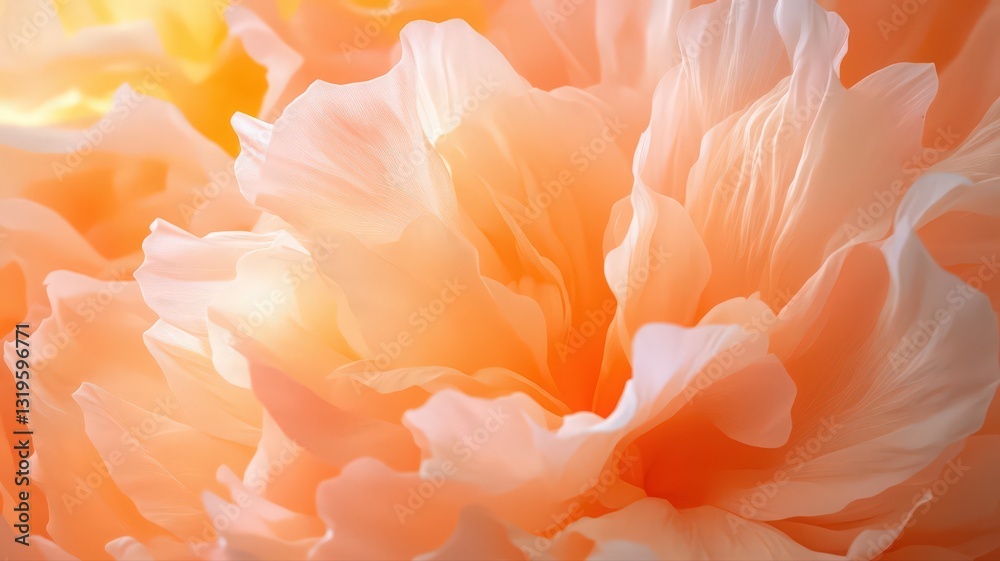 Soft Peach Flower Petals Close Up Soft Peach Flower Petals Close Up