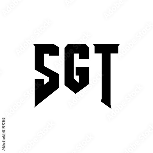 SGT letter logo design for technology company. SGT logo design black and white color combination. SGT logo, SGT vector, SGT design, SGT icon, SGT alphabet. SGT typography logo design.