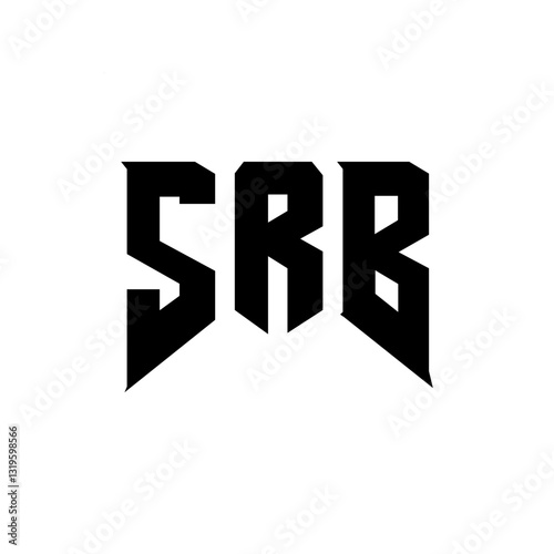 SRB letter logo design for technology company. SRB logo design black and white color combination. SRB logo, SRB vector, SRB design, SRB icon, SRB alphabet. SRB typography logo design. photo
