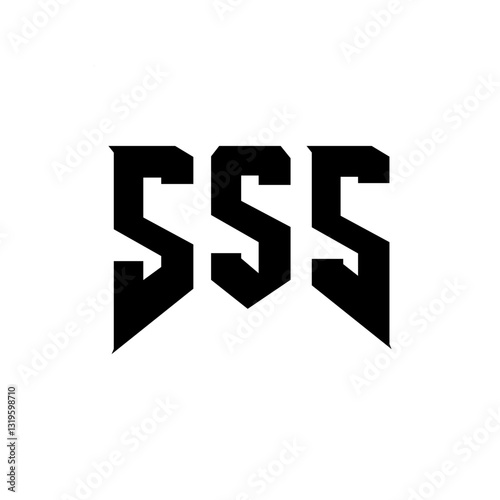 SSS letter logo design for technology company. SSS logo design black and white color combination. SSS logo, SSS vector, SSS design, SSS icon, SSS alphabet. SSS typography logo design.