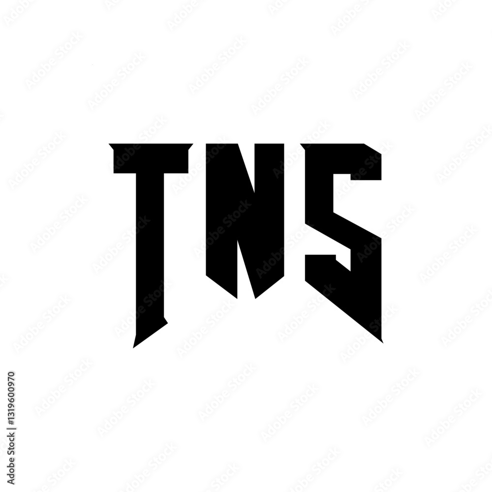 TNS letter logo design for technology company. TNS logo design black and white color combination. TNS logo, TNS vector, TNS design, TNS icon, TNS alphabet. TNS typography logo design.