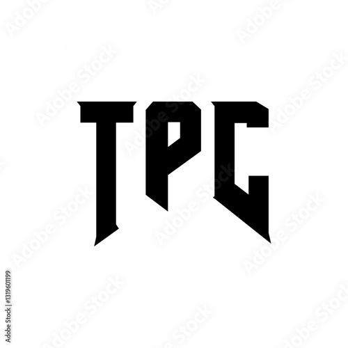 TPC letter logo design for technology company. TPC logo design black and white color combination. TPC logo, TPC vector, TPC design, TPC icon, TPC alphabet. TPC typography logo design.