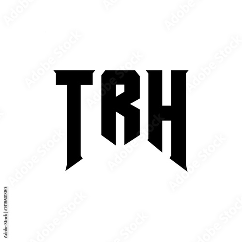 TRH letter logo design for technology company. TRH logo design black and white color combination. TRH logo, TRH vector, TRH design, TRH icon, TRH alphabet. TRH typography logo design.