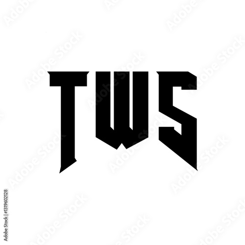 TWS letter logo design for technology company. TWS logo design black and white color combination. TWS logo, TWS vector, TWS design, TWS icon, TWS alphabet. TWS typography logo design.