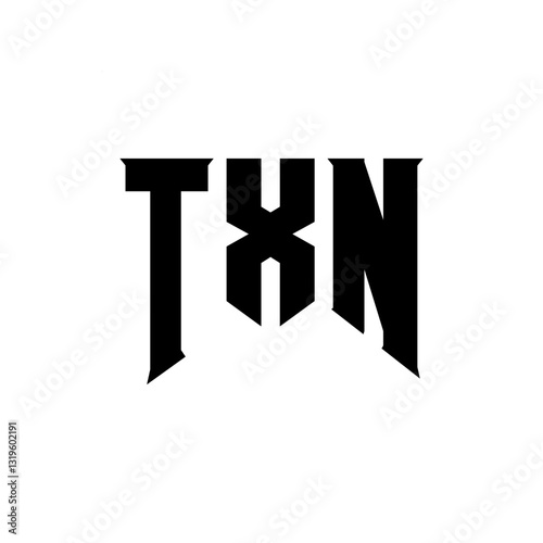 TXN letter logo design for technology company. TXN logo design black and white color combination. TXN logo, TXN vector, TXN design, TXN icon, TXN alphabet. TXN typography logo design.
