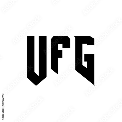 Bild auf Leinwand UFG letter logo design for technology company
