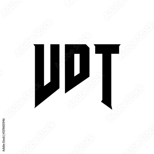 VDT letter logo design for technology company. VDT logo design black and white color combination. VDT logo, VDT vector, VDT design, VDT icon, VDT alphabet. VDT typography logo design.