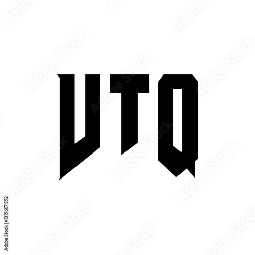 VTQ letter logo design for technology company. VTQ logo design black and white color combination. VTQ logo, VTQ vector, VTQ design, VTQ icon, VTQ alphabet. VTQ typography logo design.