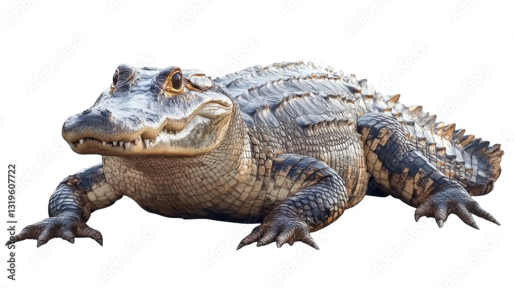 Naklejka premium crocodile isolated on white background