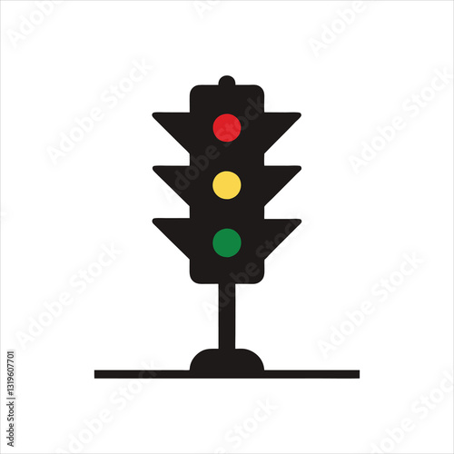  Realistic Traffic Lights Icon Set with Pedestrian and Vehicle Signals