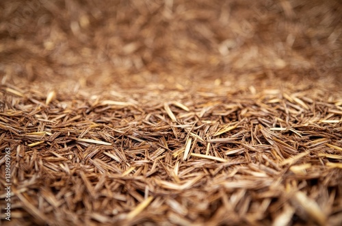 Close-up view of natural dried grass and straw texture on rural landscape, perfect for organic farming, gardening, and sustainable agriculture projects