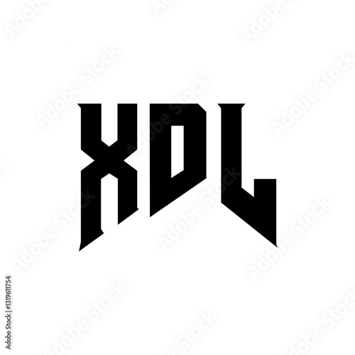 XDL letter logo design for technology company. XDL logo design black and white color combination. XDL logo, XDL vector, XDL design, XDL icon, XDL alphabet. XDL typography logo design. photo