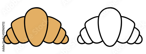 Croissant Illustration Set Isolated On White