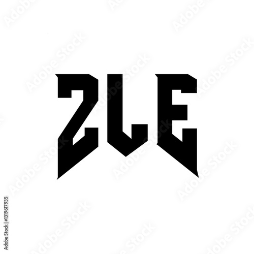 ZLE letter logo design for technology company. ZLE logo design black and white color combination. ZLE logo, ZLE vector, ZLE design, ZLE icon, ZLE alphabet. ZLE typography logo design.