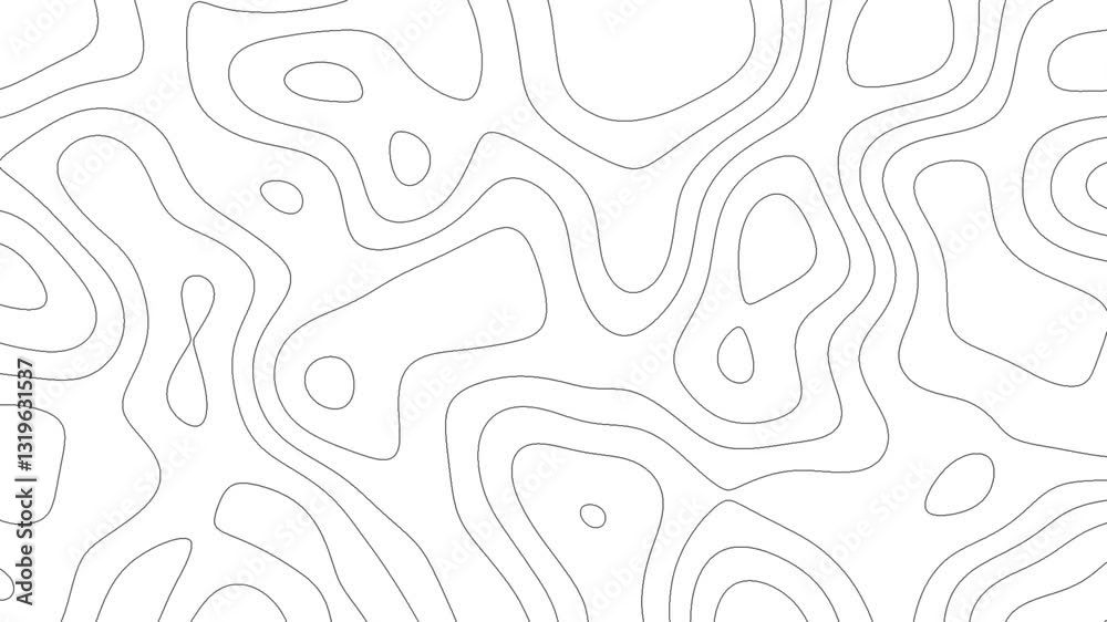 abstract black and white topographic animation background video motion graphics