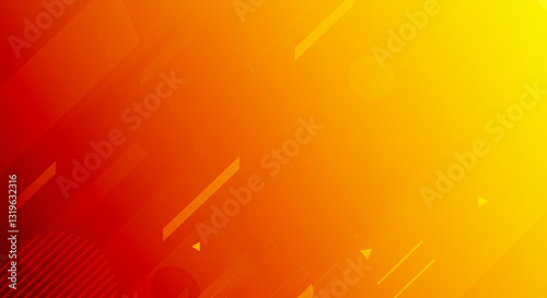 A dynamic abstract background with a gradient of yellow, orange, and red, featuring geometric shapes perfect for modern web banners or digital designs