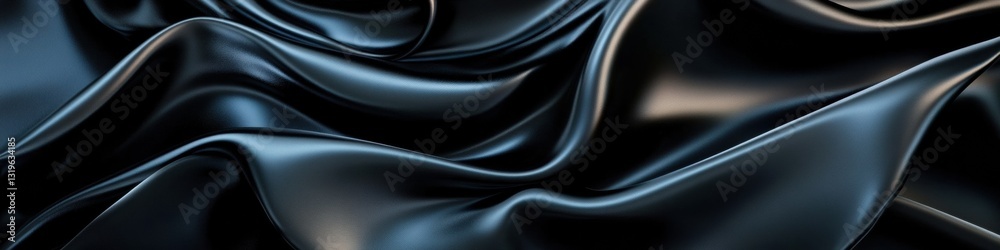 Fototapeta premium A black fabric with a shiny texture