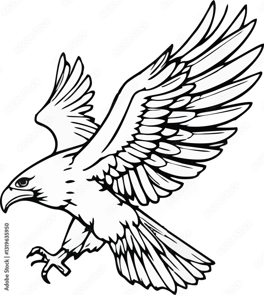 Obraz premium abstract illustration of an eagle