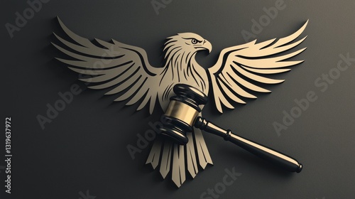 Eagle and Gavel: Symbol of Justice and Freedom