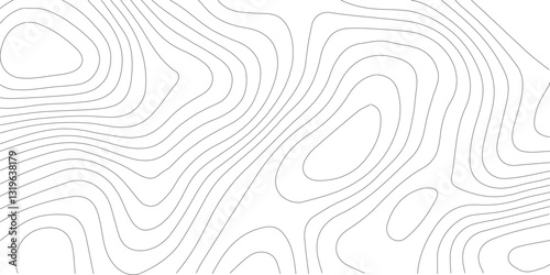Abstract Topographic Pattern Banner Background, geographic line map with elevation assignments. Modern design background with wavy pattern. Paper texture Imitation of a geographical map shades.