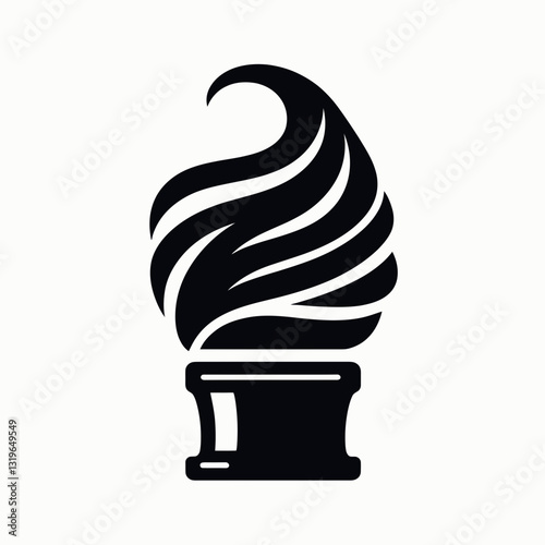 Shaving Cream silhouette in black on a white background