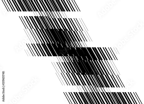 Modern oblique striped pattern of thin black parallel lines on a white background with a gradient. Abstract black and white vector background for covers, advertising, interior. design element.