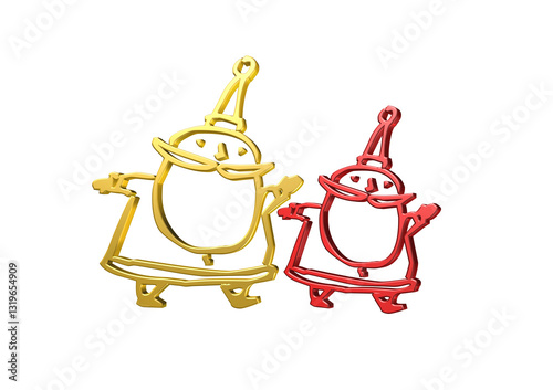 Obraz na płótnie gwiazdorki, św. mikołaj, święta, boże narodzenie, rysunek, ilustracja, 3d, symbol, projekt w salonie